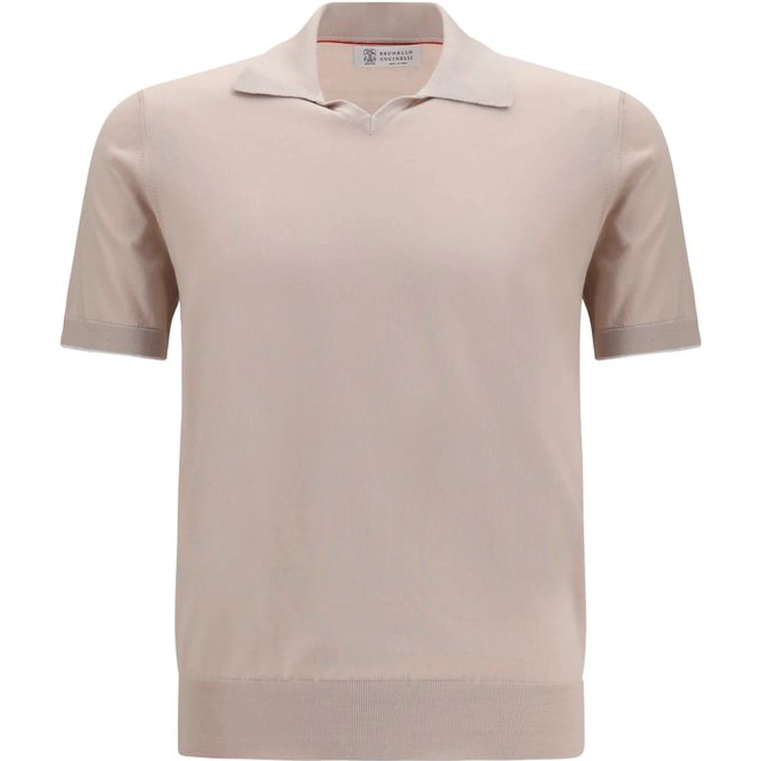 Beige Cotton Polo Shirt