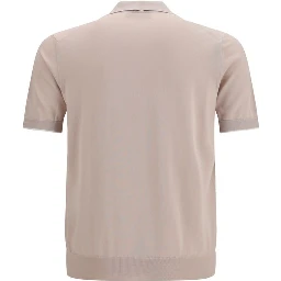 Beige Cotton Polo Shirt