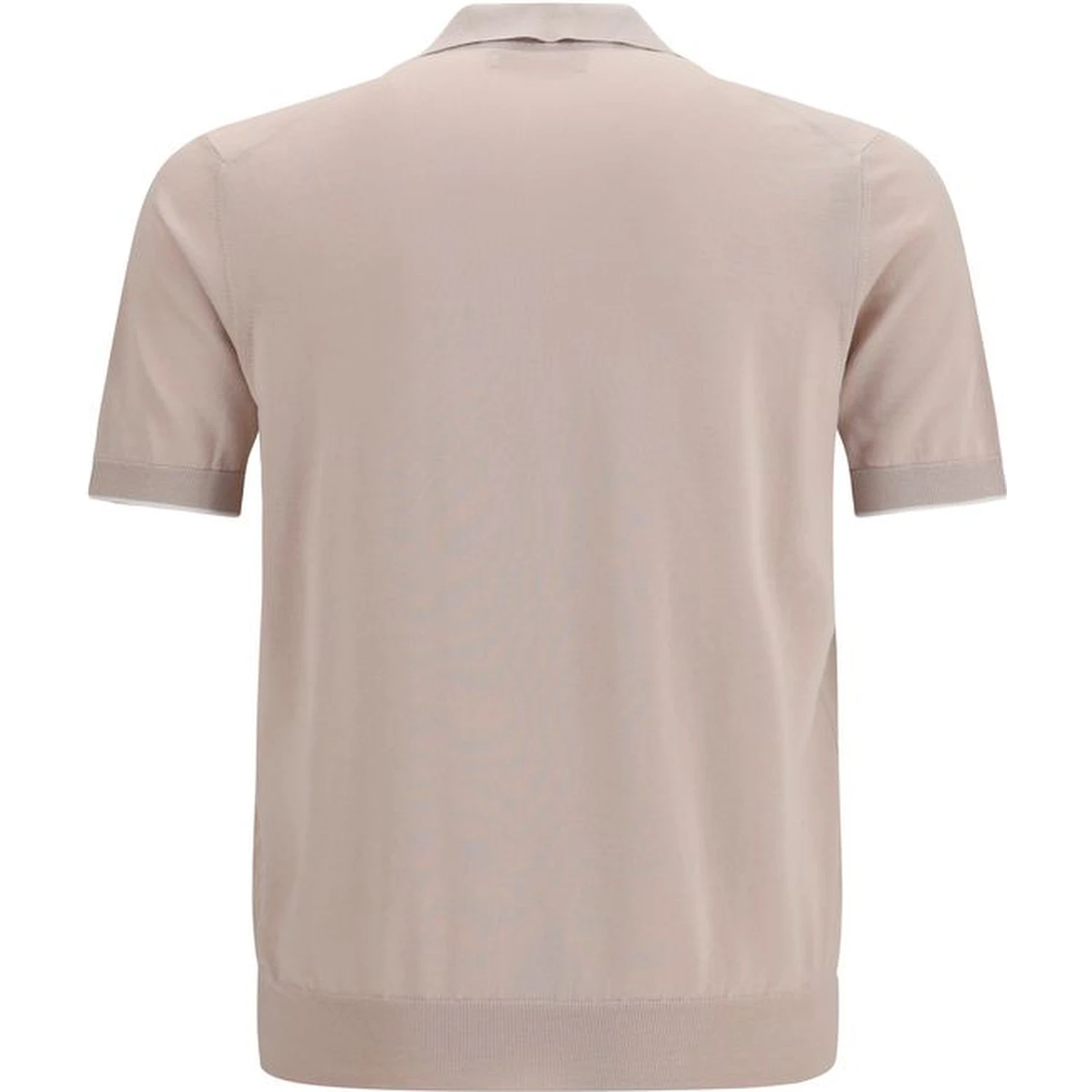 Beige Cotton Polo Shirt