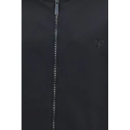 Black Polyester Bomber