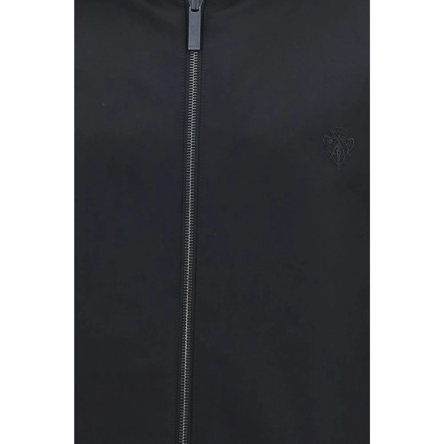 Black Polyester Bomber