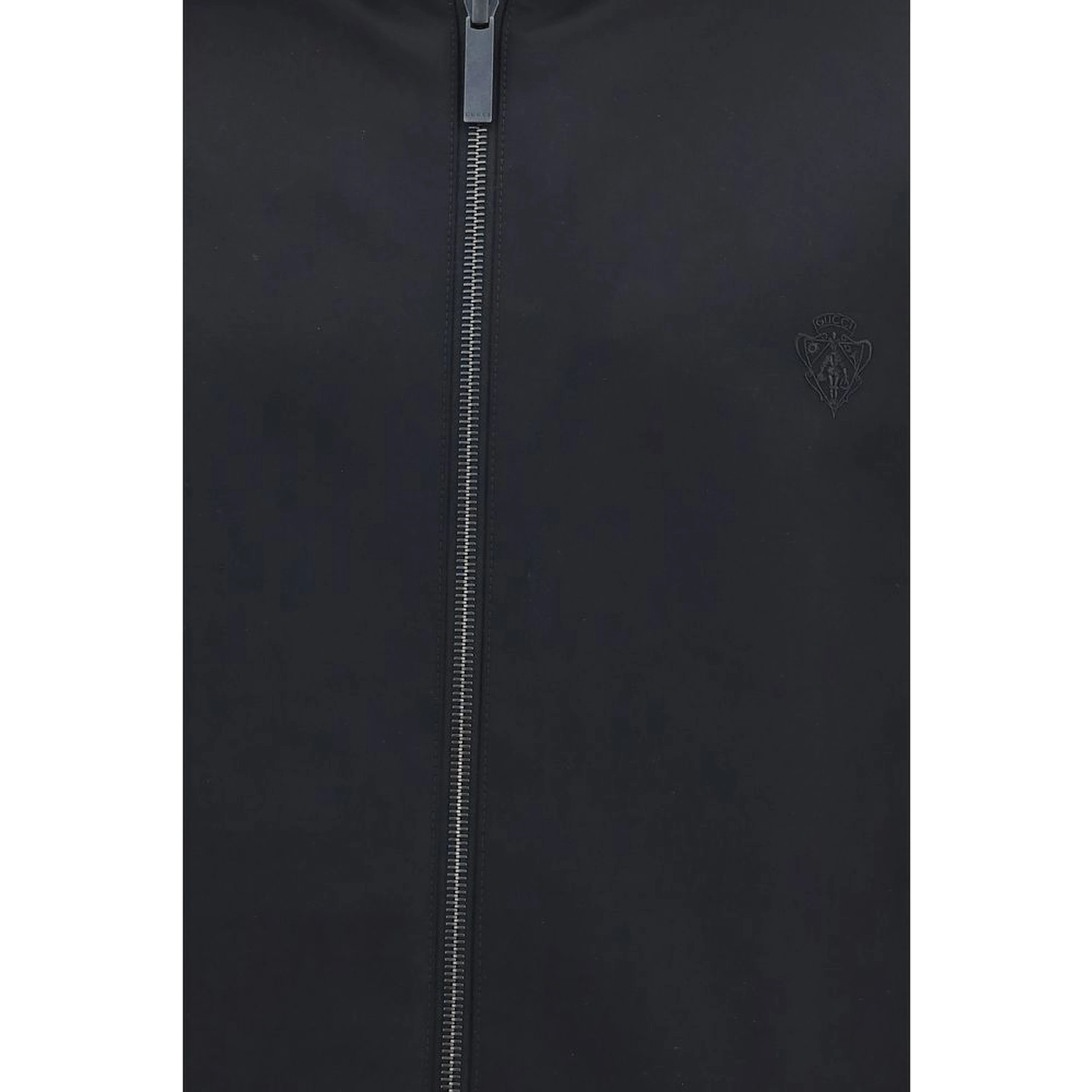 Black Polyester Bomber