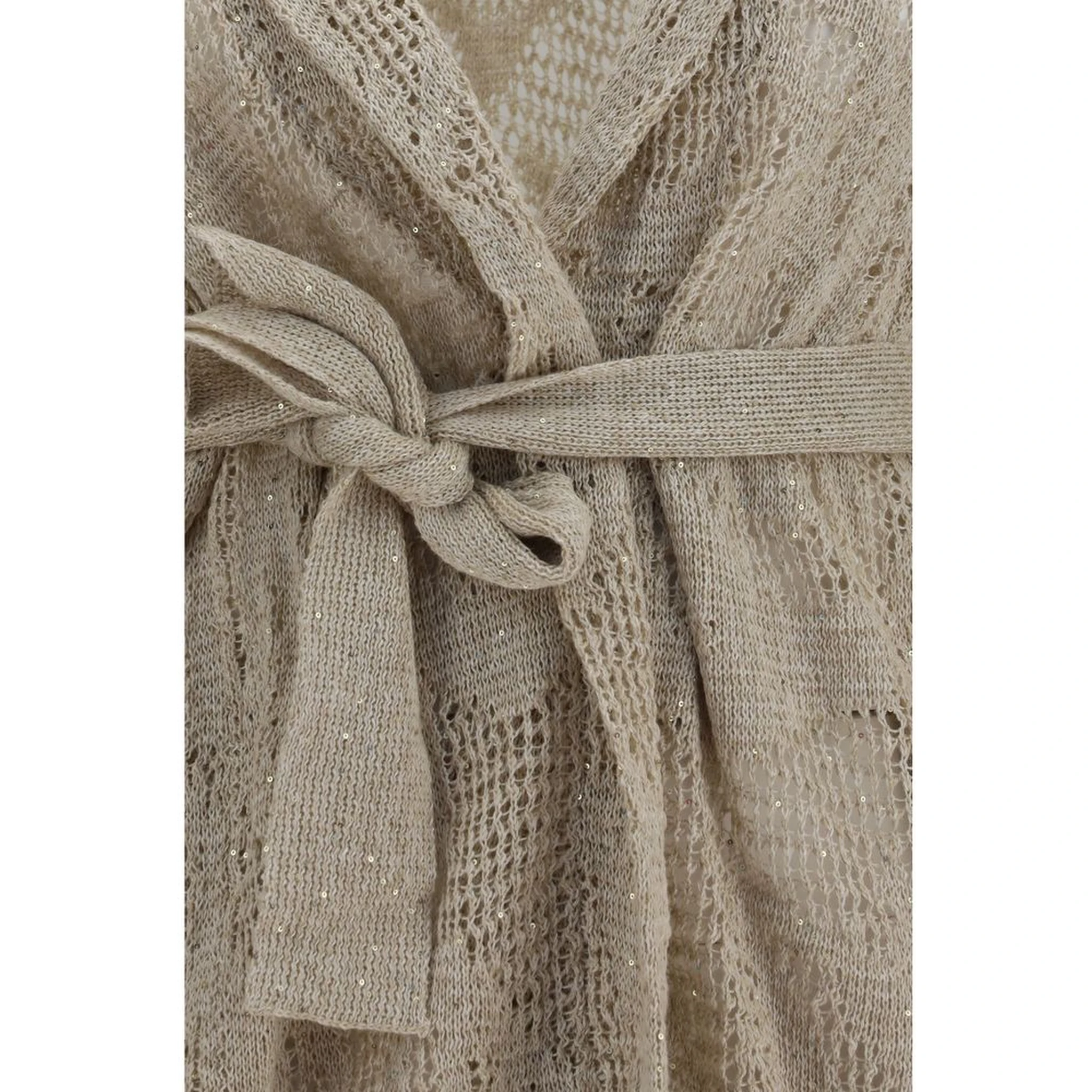 Beige Linen Cardigan