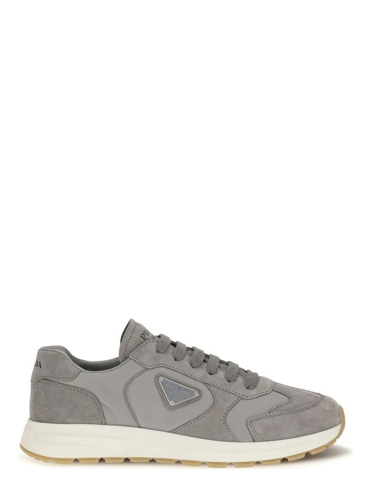 Gray Recycled Polyamide Athletic Sneakers