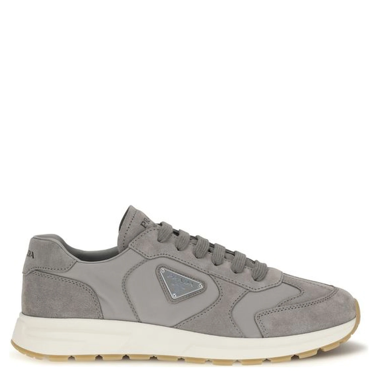 Gray Recycled Polyamide Athletic Sneakers