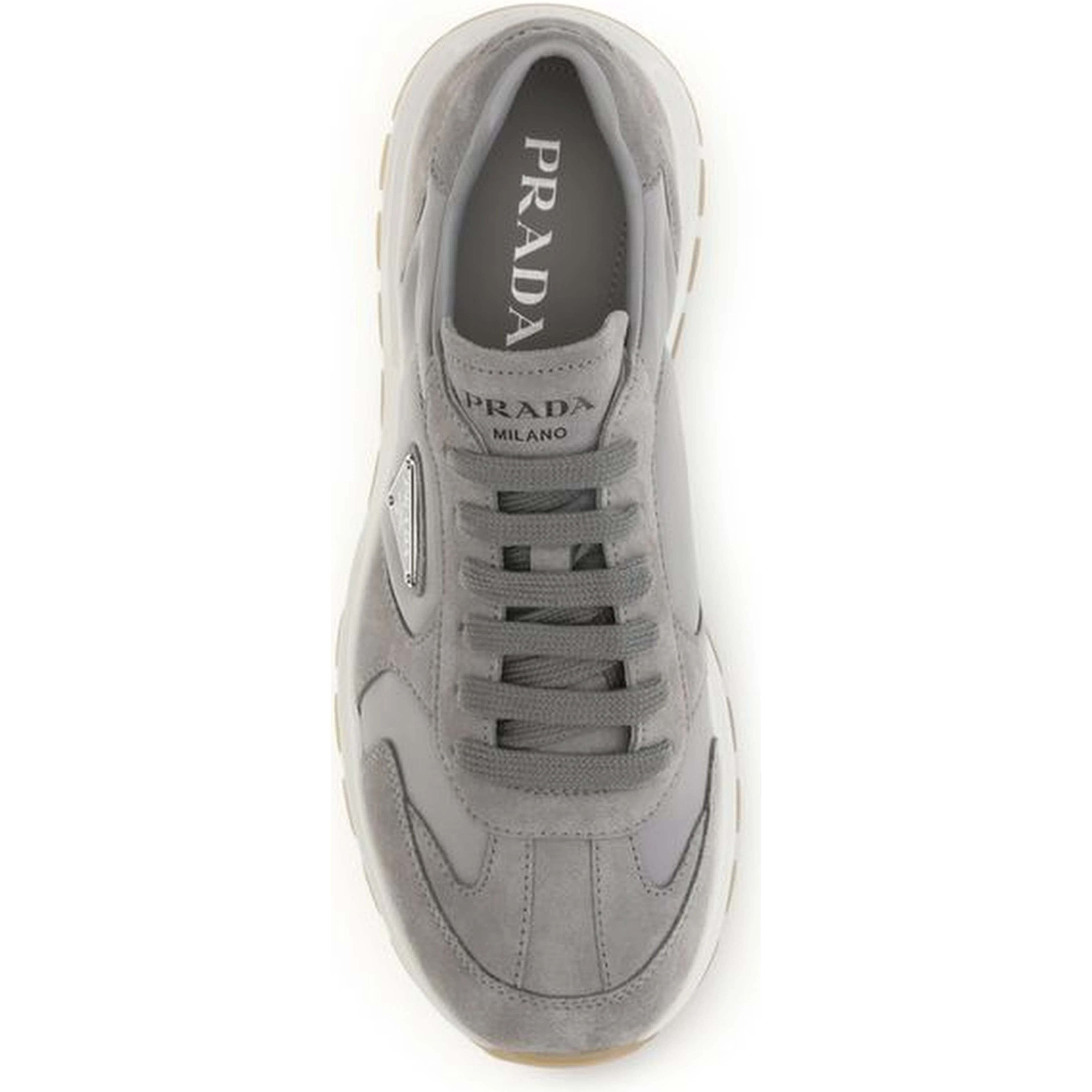 Gray Recycled Polyamide Athletic Sneakers