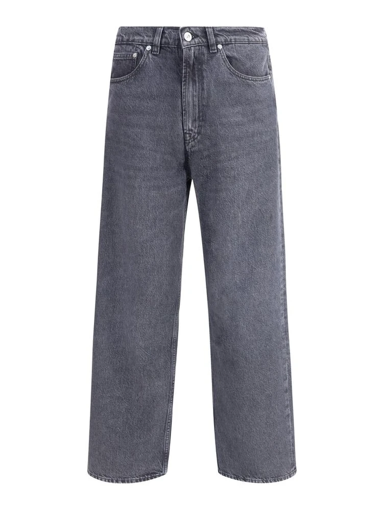 Black Cotton Relaxed Fit Jeans