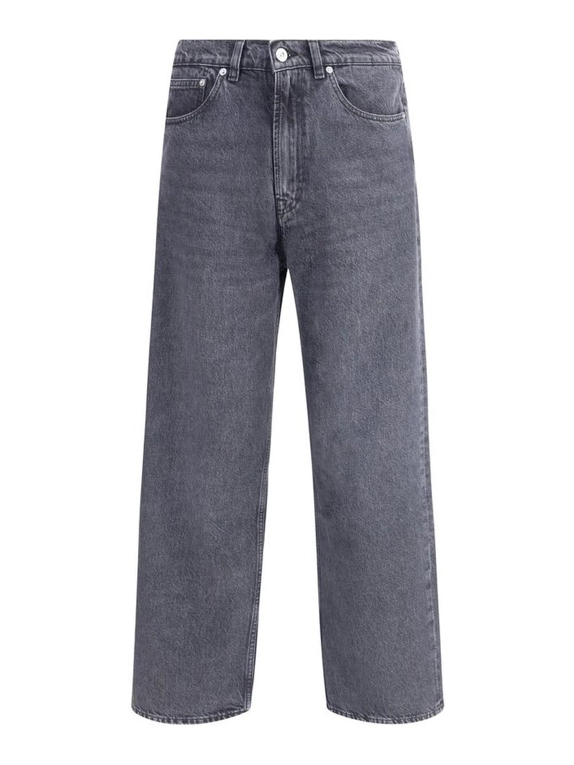 Black Cotton Relaxed Fit Jeans