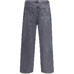 Black Cotton Relaxed Fit Jeans