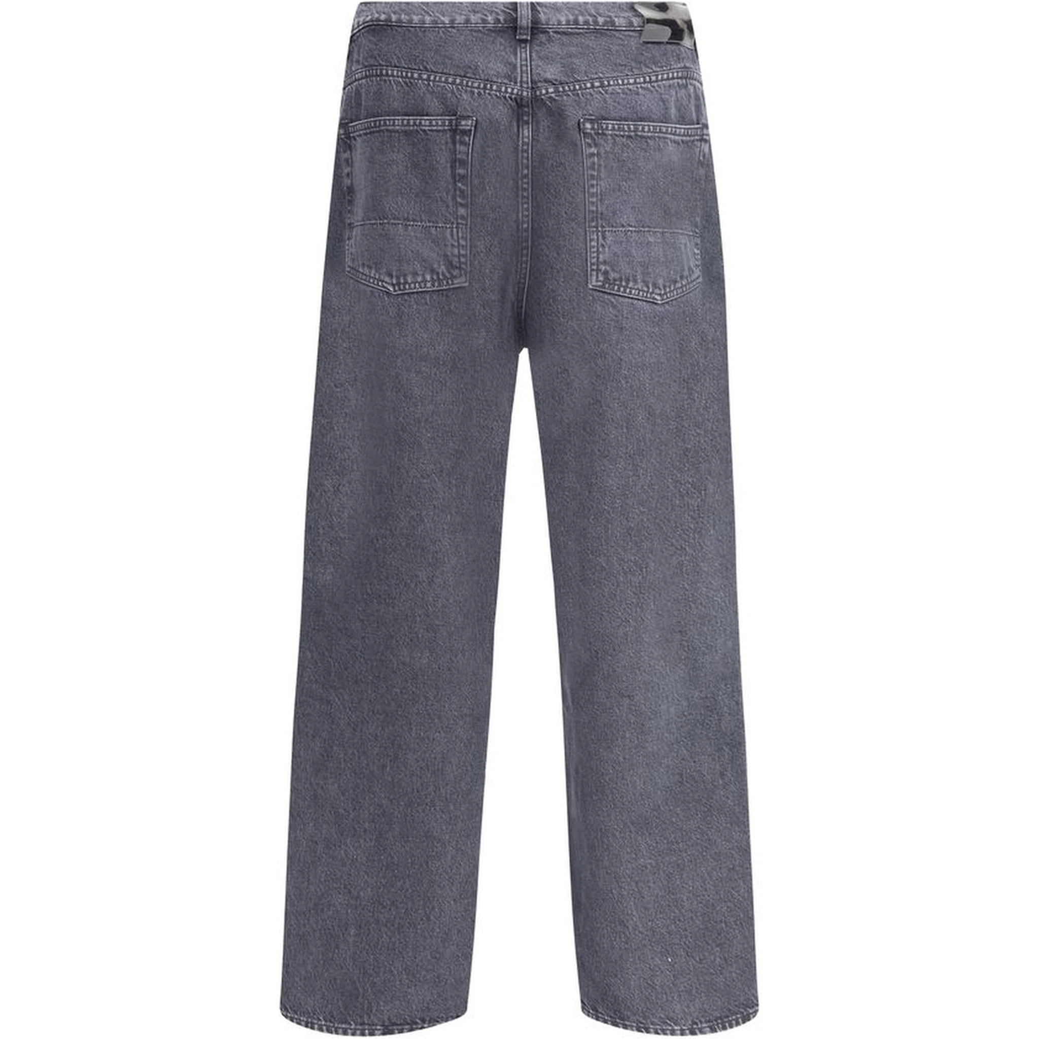 Black Cotton Relaxed Fit Jeans