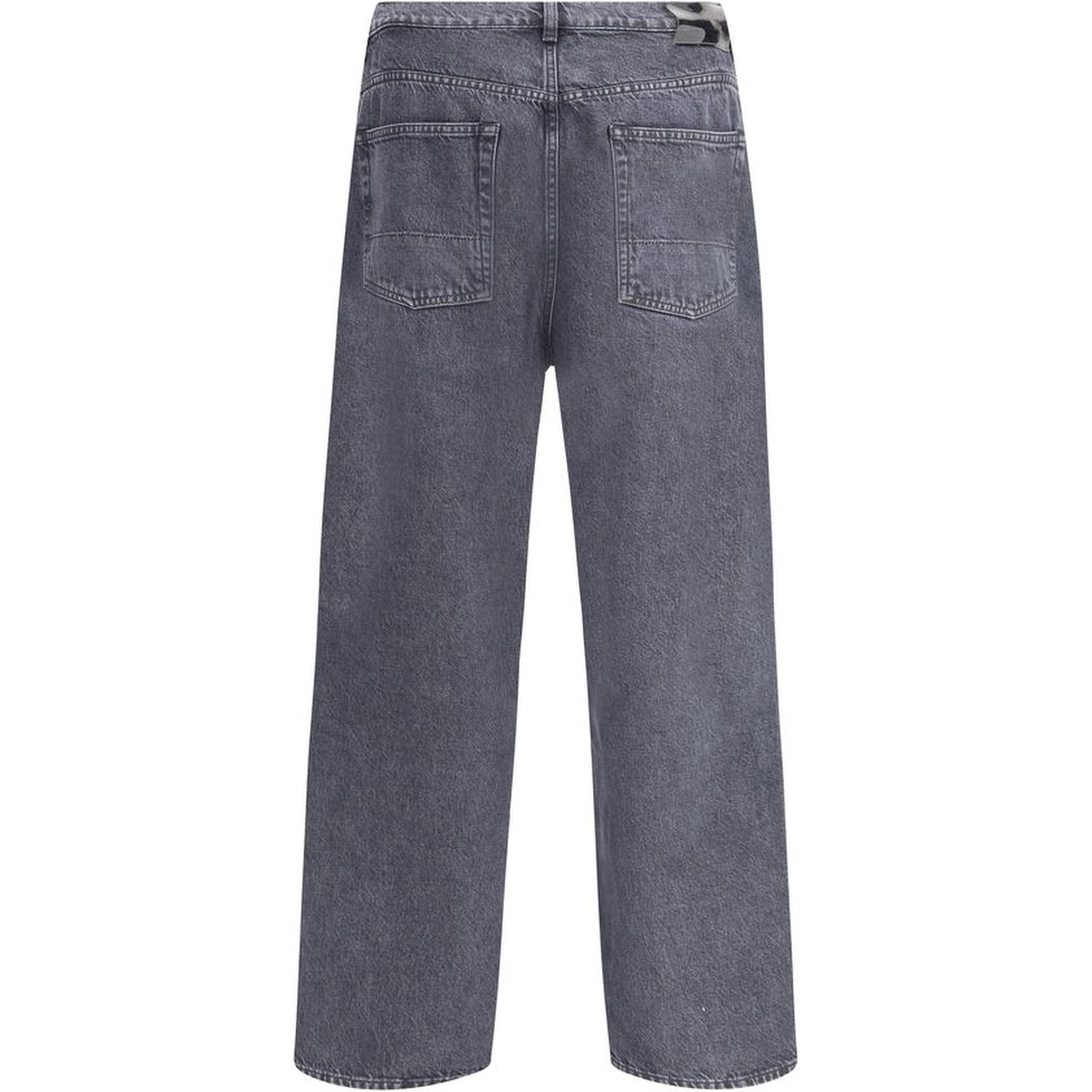 Black Cotton Relaxed Fit Jeans