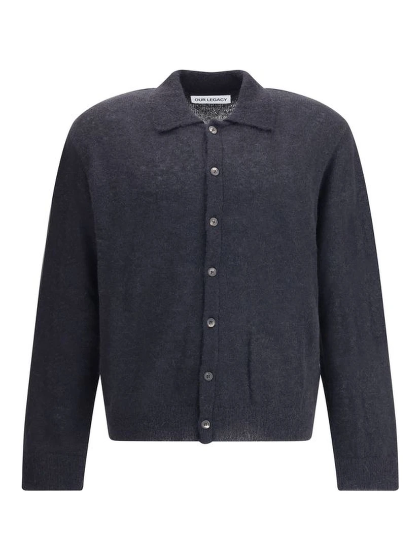 Black Alpaca Vicugna Pacos Cardigan