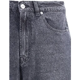 Black Cotton Relaxed Fit Jeans