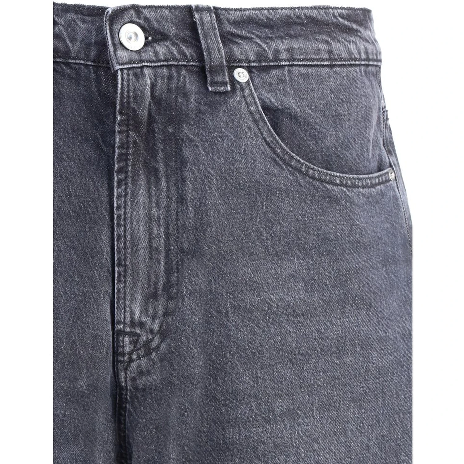 Black Cotton Relaxed Fit Jeans