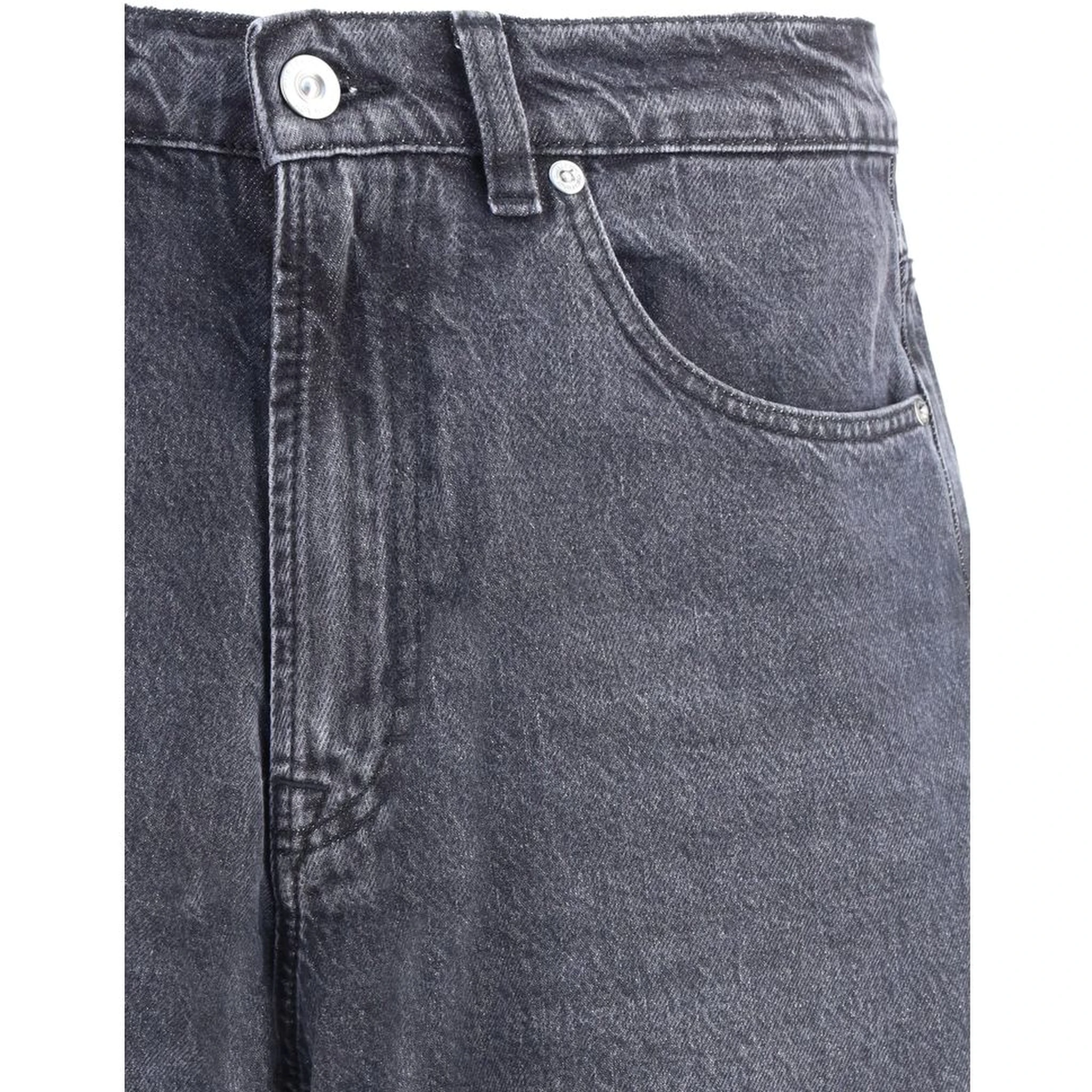 Black Cotton Relaxed Fit Jeans