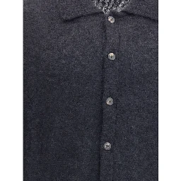 Black Alpaca Vicugna Pacos Cardigan