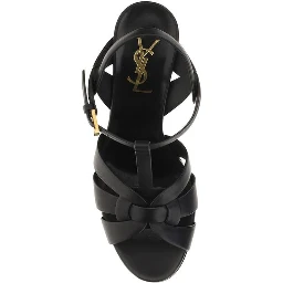 Black Calf Leather Bos Taurus Platform Sandals