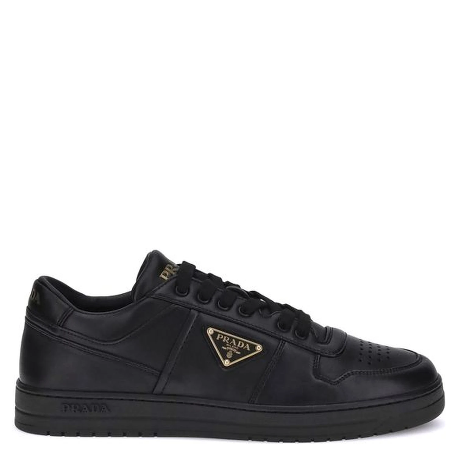 Black Calf Leather Bos Taurus Low Top Sneakers