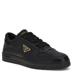 Black Calf Leather Bos Taurus Low Top Sneakers