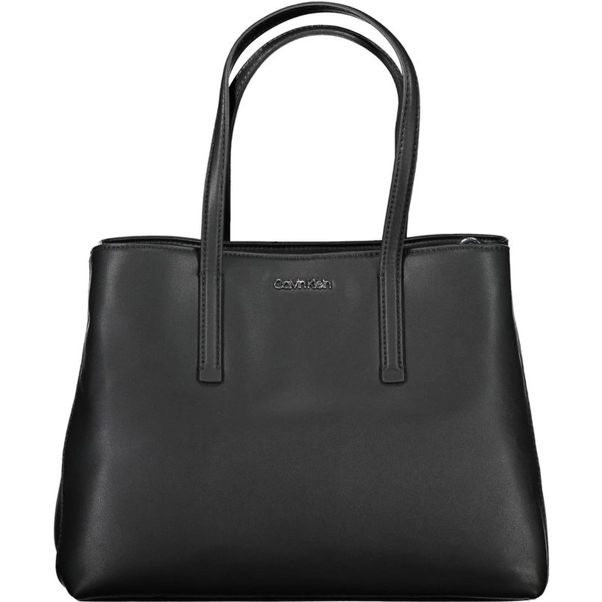 Black Polyester Women Handbag
