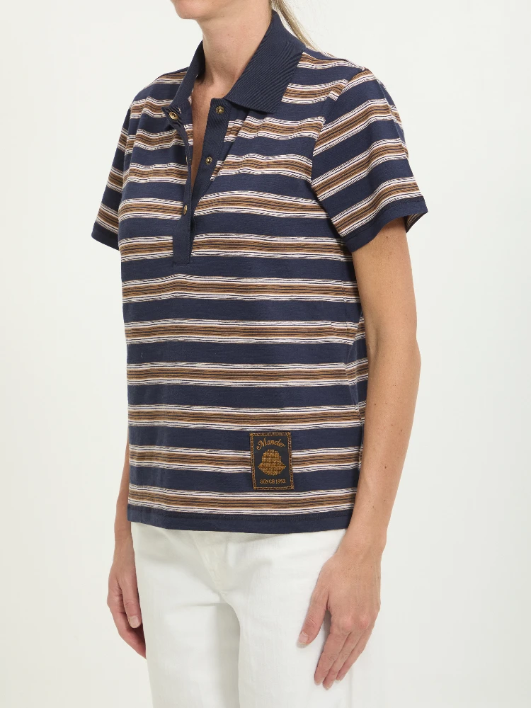 Striped cotton polo shirt alternative