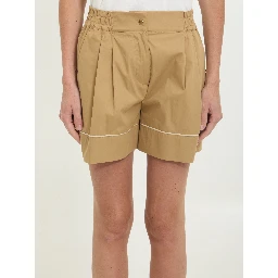 Tailored cotton blend shorts