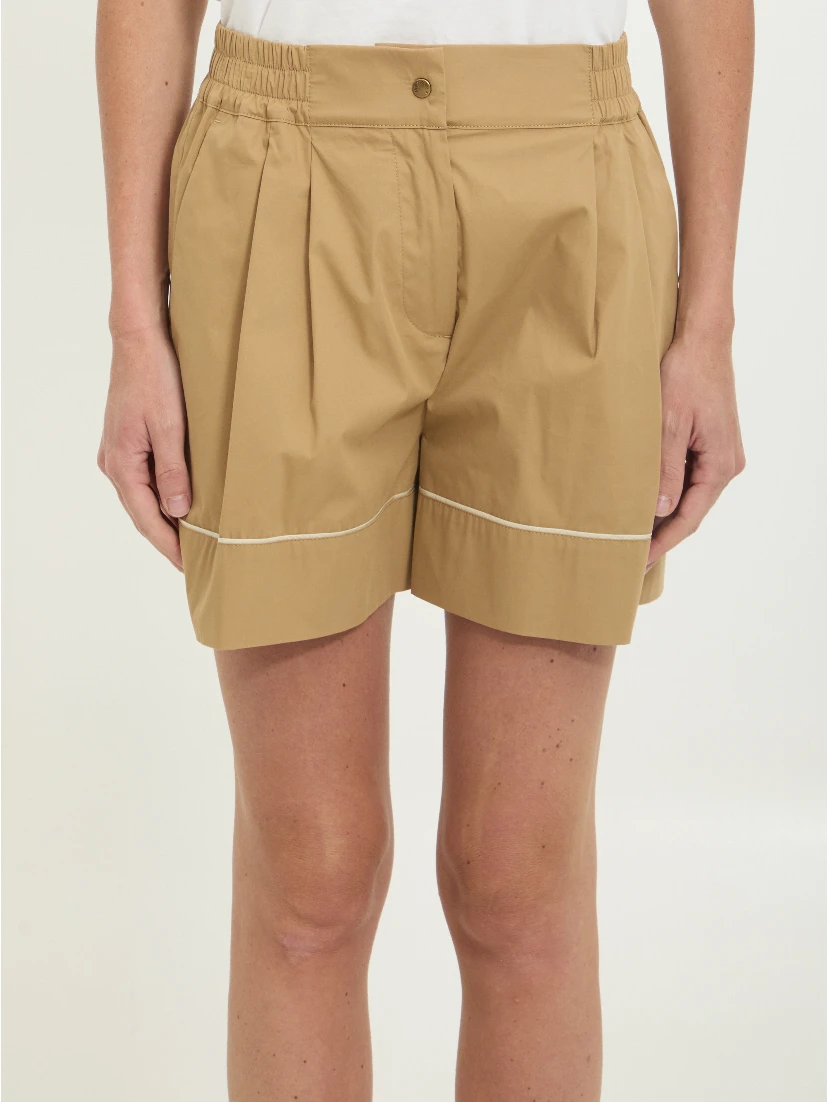 Tailored cotton blend shorts