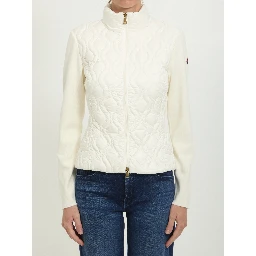 Padded zip cardigan
