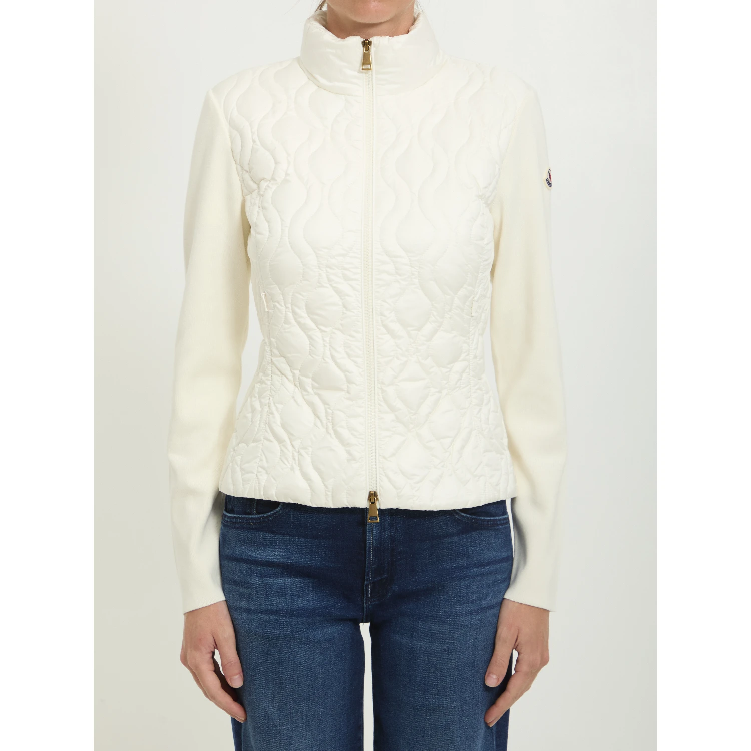 Padded zip cardigan