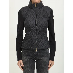 Padded zip cardigan