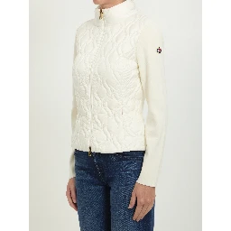 Padded zip cardigan