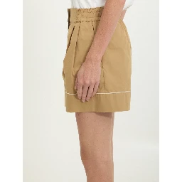 Tailored cotton blend shorts