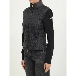 Padded zip cardigan
