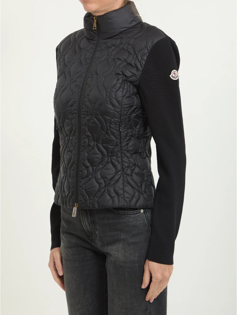 Padded zip cardigan