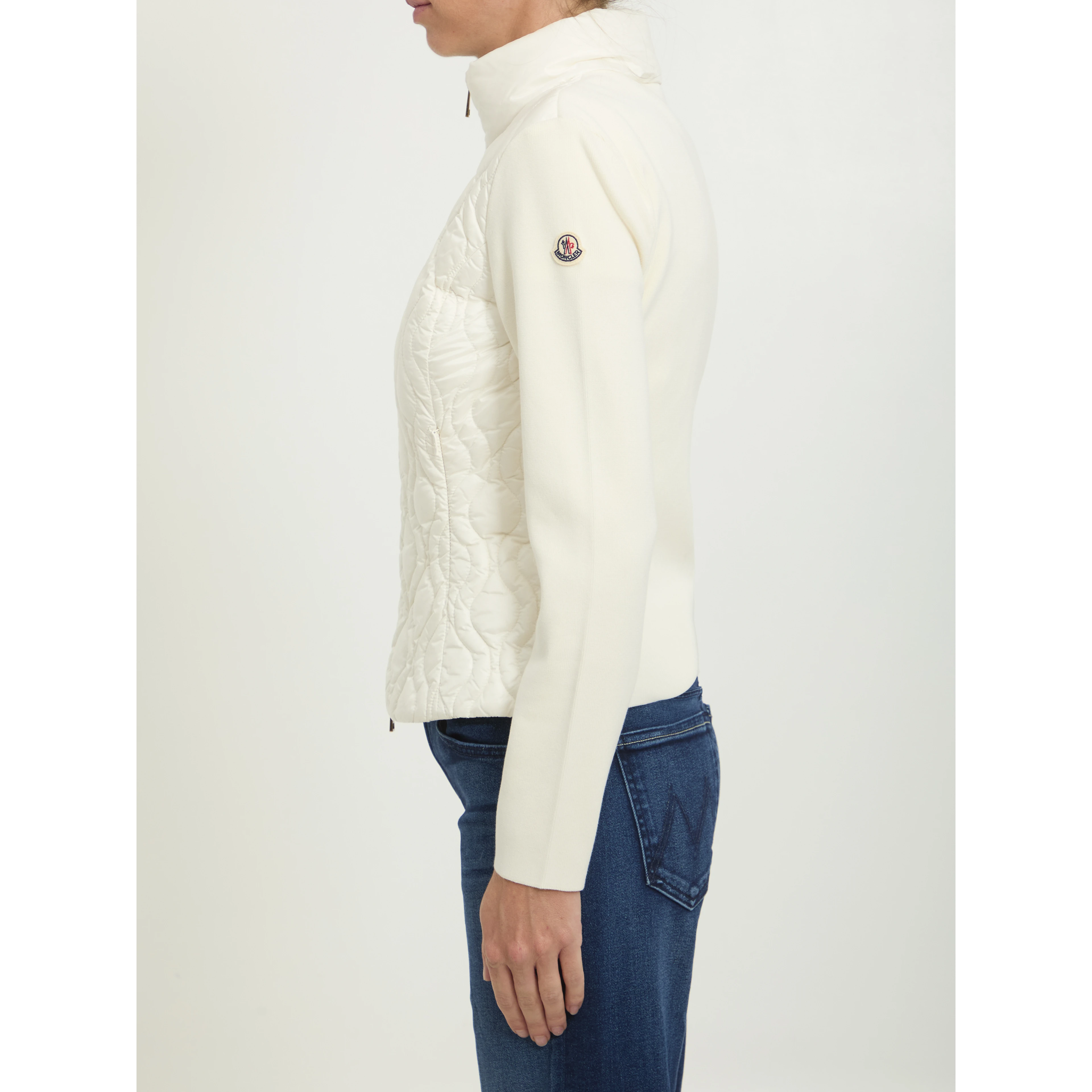 Padded zip cardigan