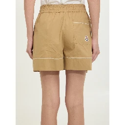 Tailored cotton blend shorts