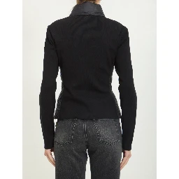 Padded zip cardigan