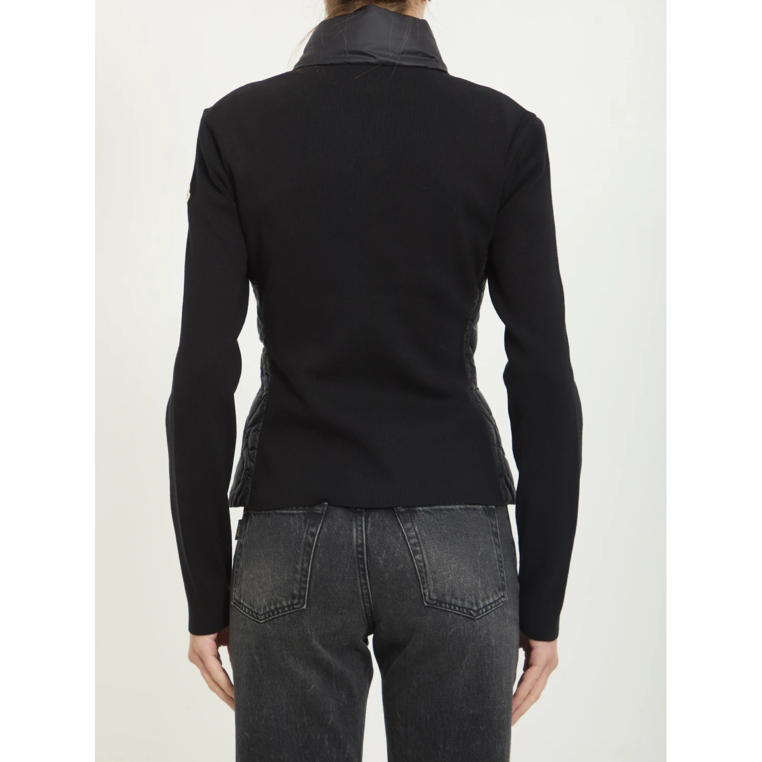 Padded zip cardigan