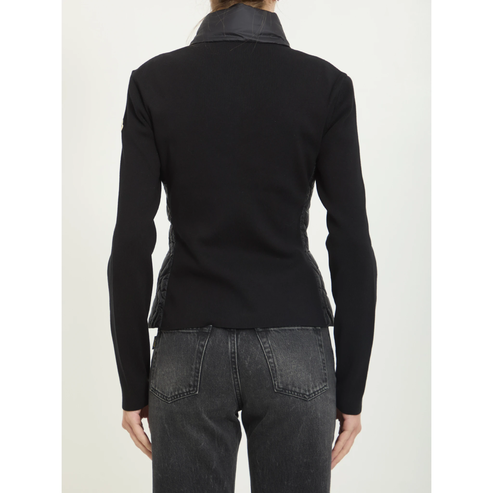 Padded zip cardigan