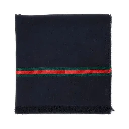 Wool and silk scarf with Web details