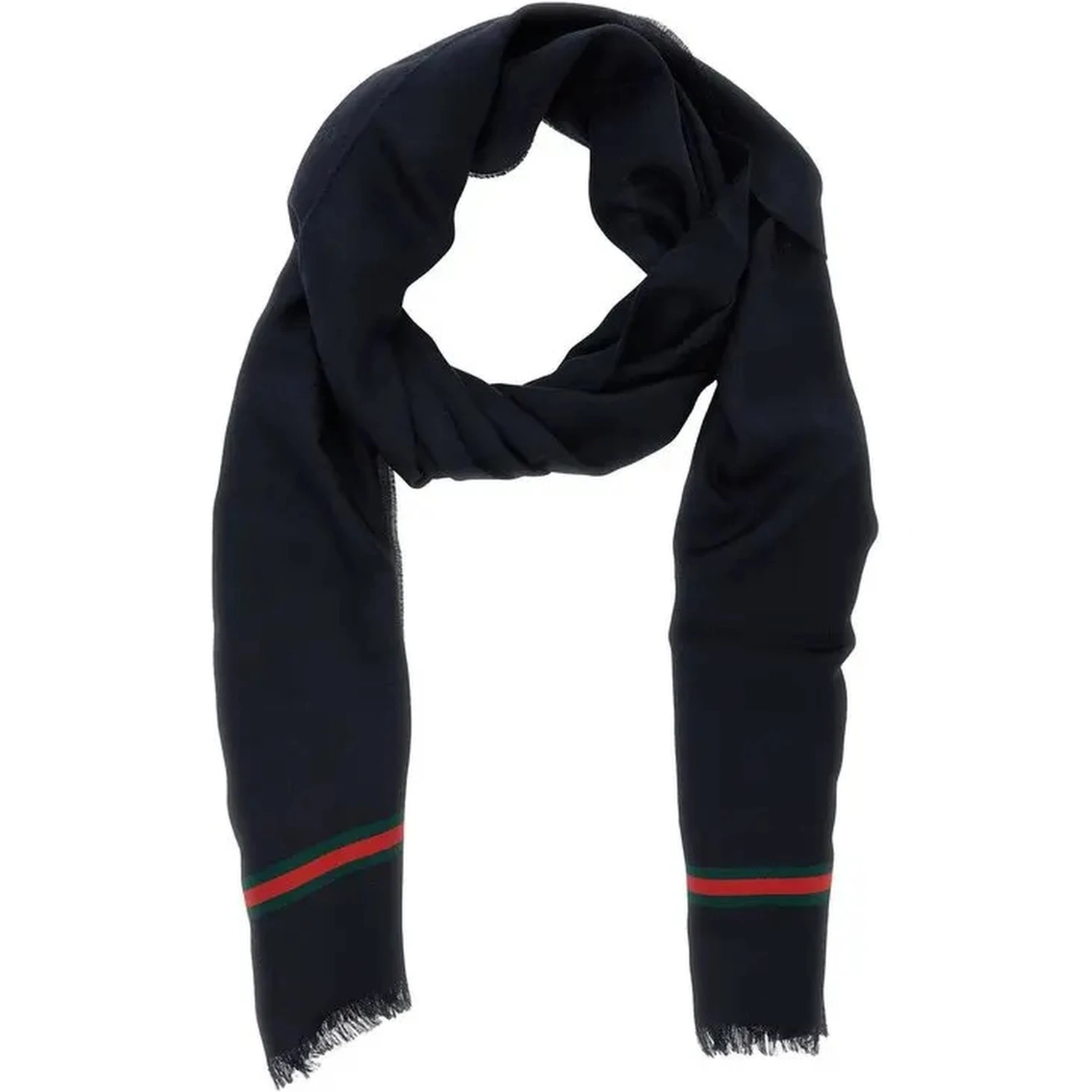 Wool and silk scarf with Web details