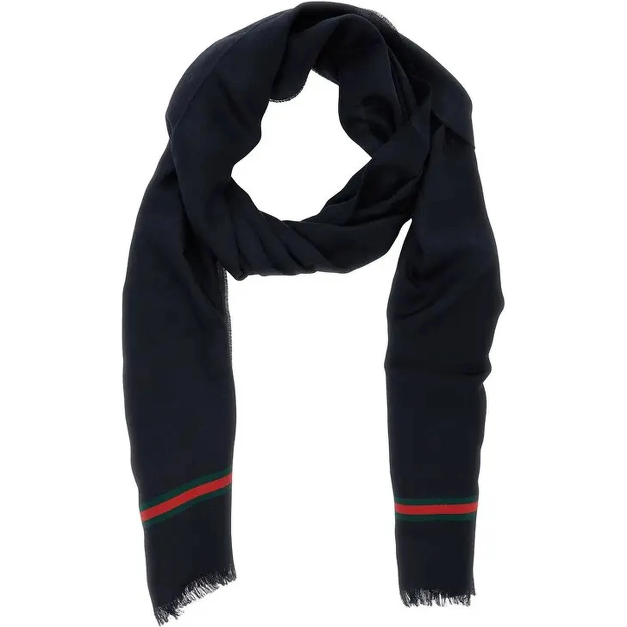 Wool and silk scarf with Web details