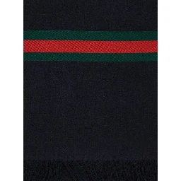 Wool and silk scarf with Web details