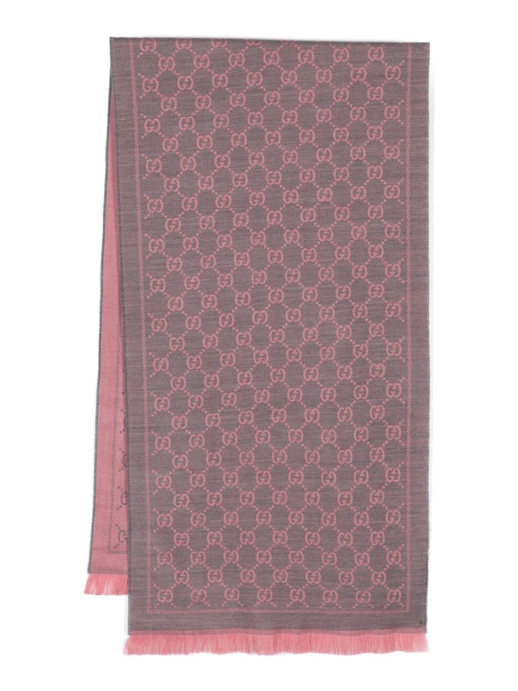 GG jaquard scarf in wool