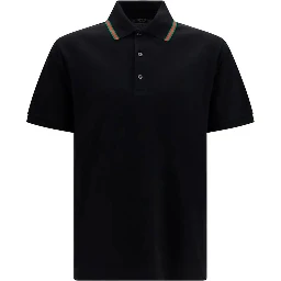 Cotton polo shirt with Web detail