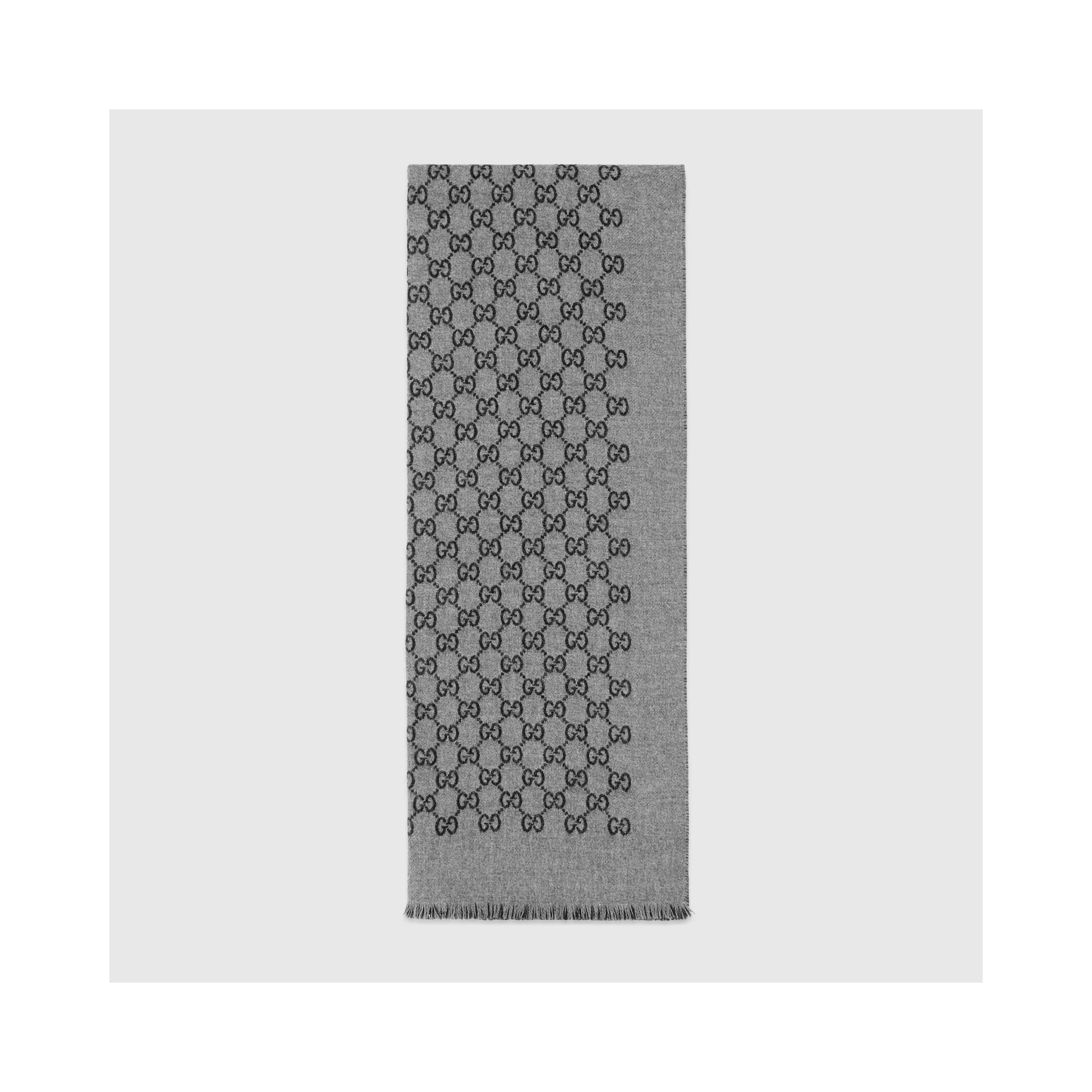 GG jaquard scarf in wool