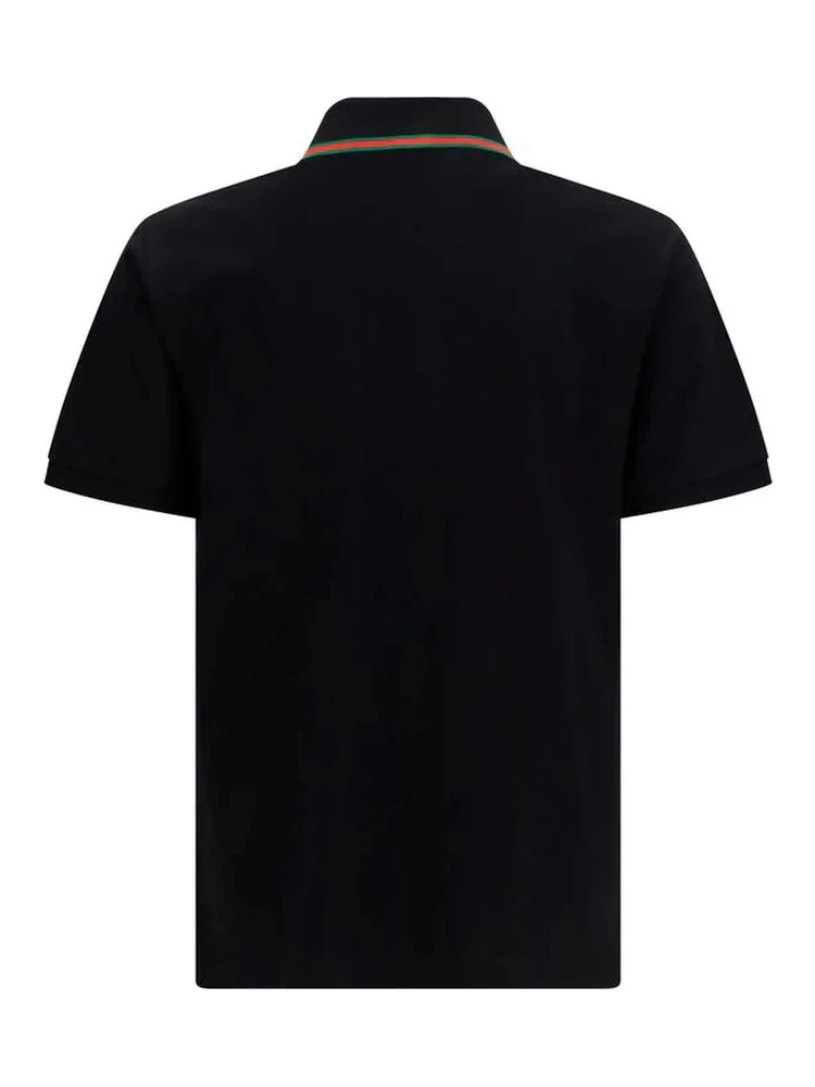 Cotton polo shirt with Web detail alternative