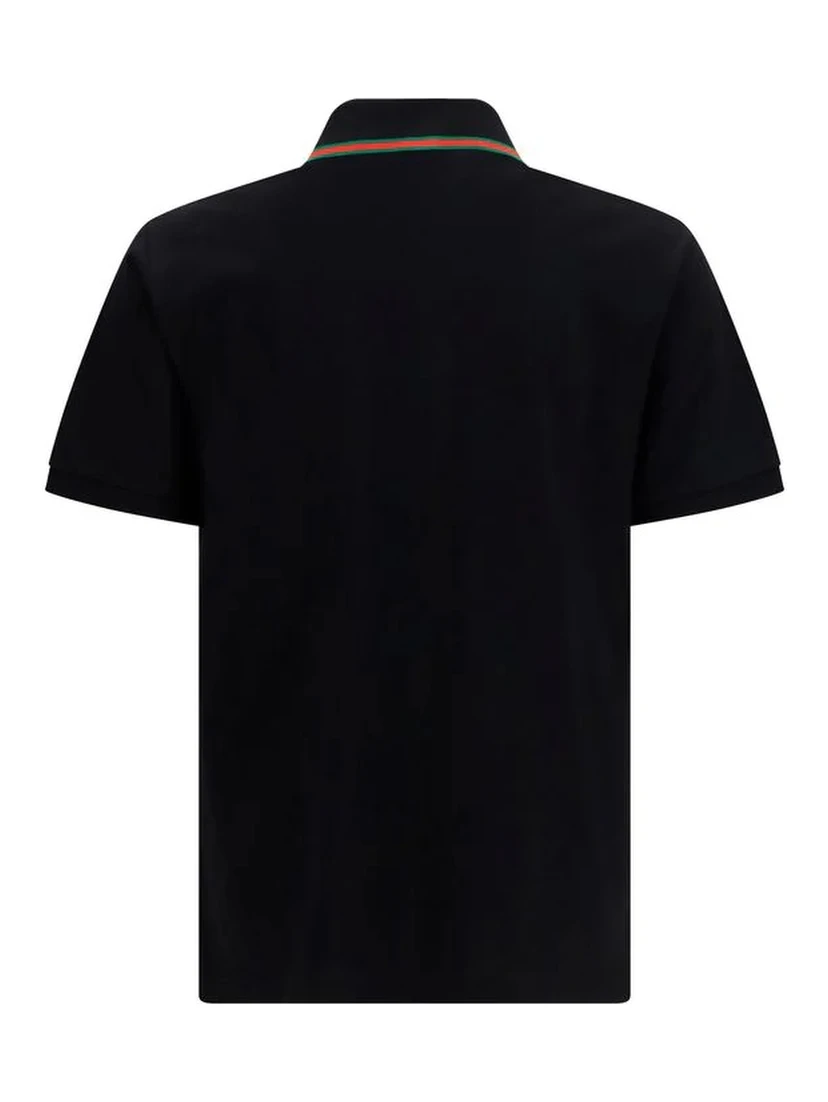 Cotton polo shirt with Web detail