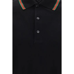 Cotton polo shirt with Web detail