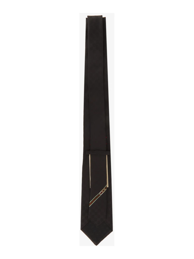 GG tie in silk alternative